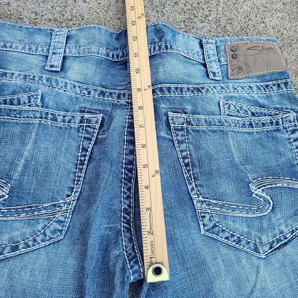 Silver Jeans Men's Faded Blue Straight Jeans - Picture 8 of 8